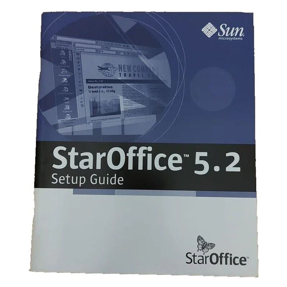 Sun Microsystem StarOffice 5.2 Setup Guide 2000 PB Vtg Computer Installation
